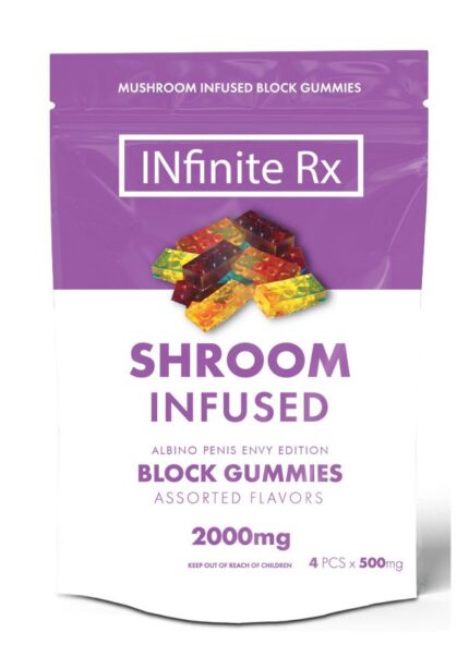 INfinite Rx Shroom Infused Albino Penis Envy Edition Block Gummies Edibles