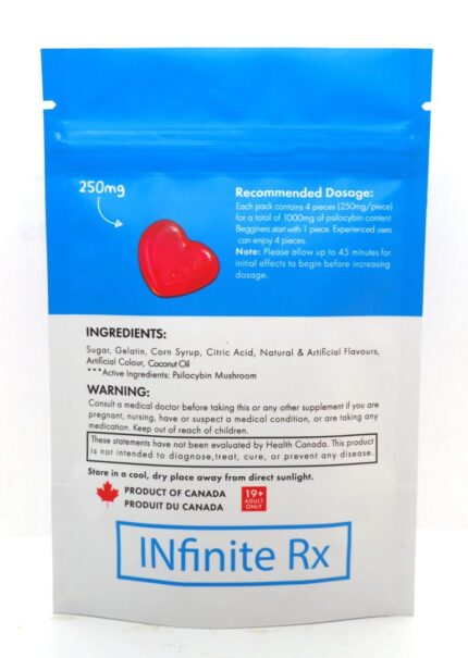 INfinite Rx Shroom Infused Heart Gummies Edibles 1000mg