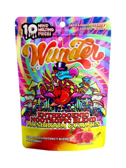 Strawnana Wunder Entheogenic Nootropic Blend Amanita Mushroom Gummies 7500mg